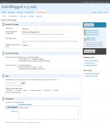 autoblogged settings screensot