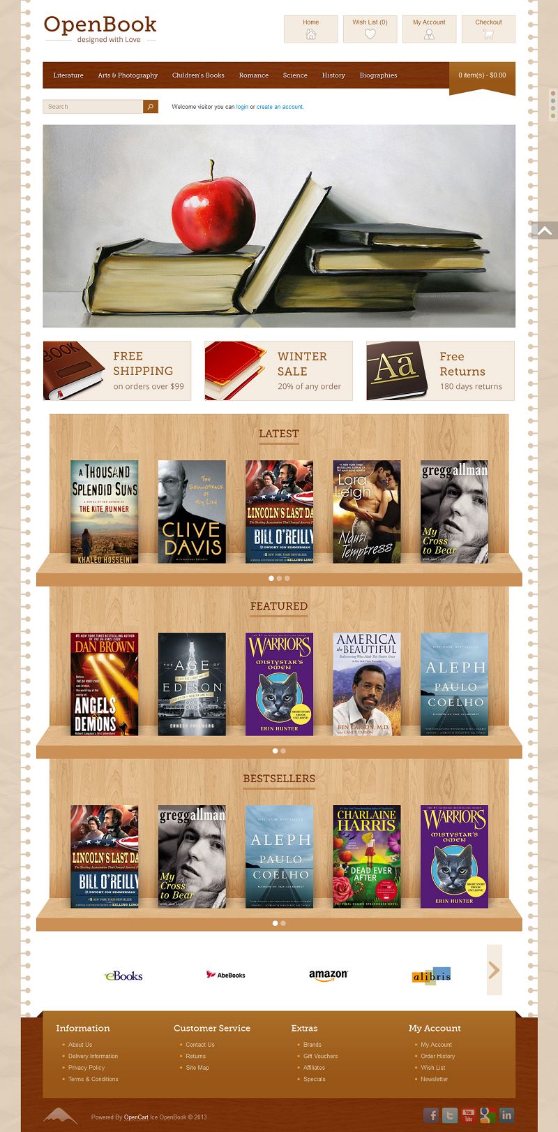 Ice OpenBook Responsive OpenCart Book Store Template